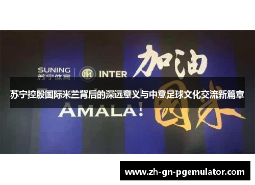 苏宁控股国际米兰背后的深远意义与中意足球文化交流新篇章